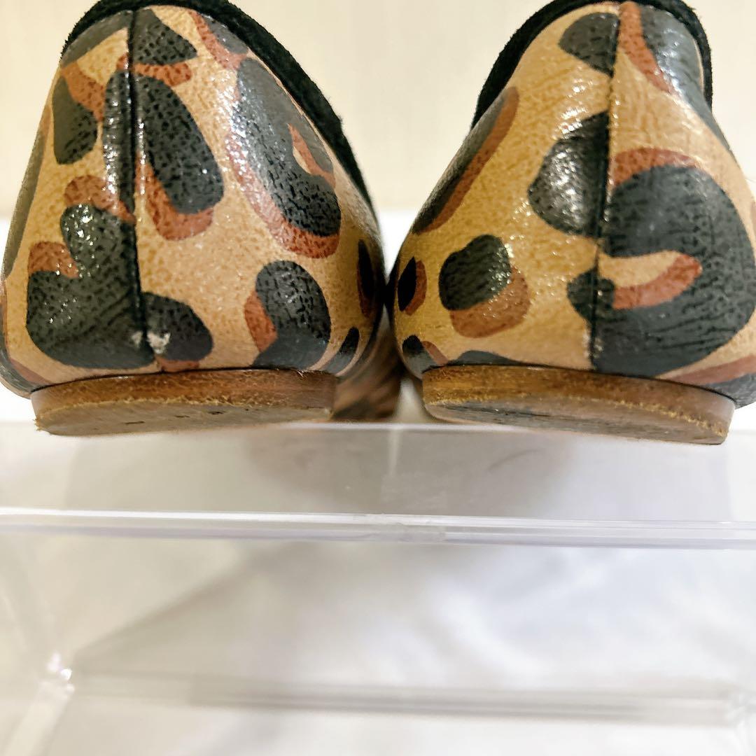 ルイヴィトンLOUISVUITTONフラットシューズ レオパード36 23cm