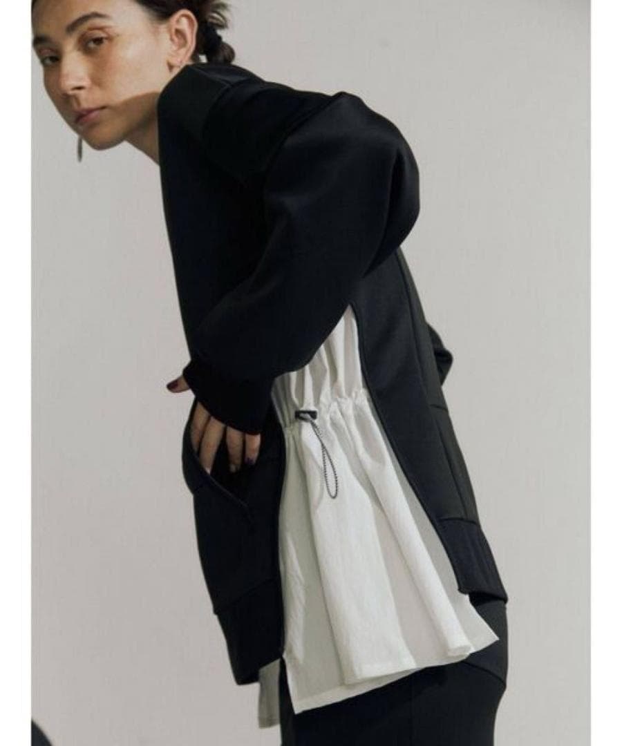 UN3D. シャツドッキングトップ　ブラック　黒　アンスリード　スウェット　長袖