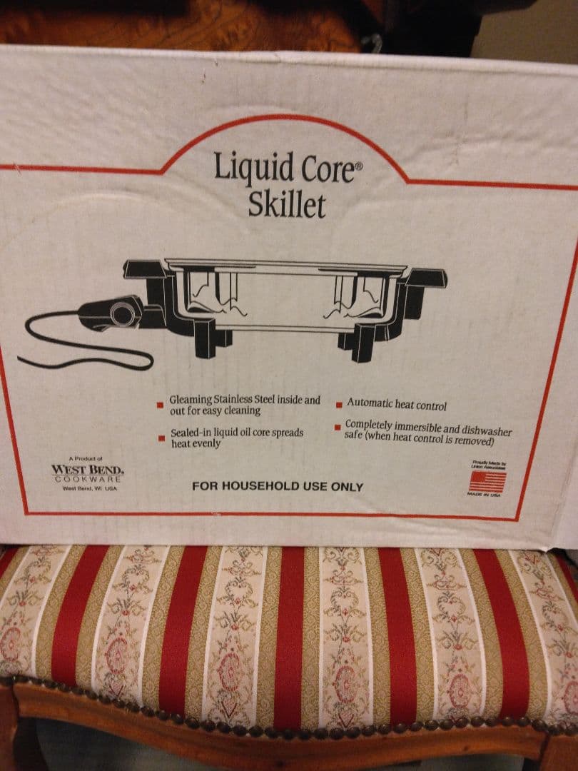 インコア電気スキレット～電気フライパン英語版説明書レシピ付き)通電熱伝導確認済み