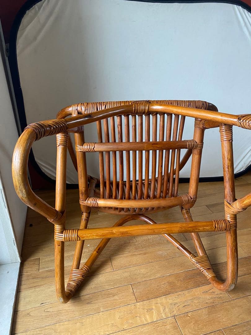 70s 80s ヴィンテージ ラタン チェア　希少　昭和 椅子 レトロ アジアン