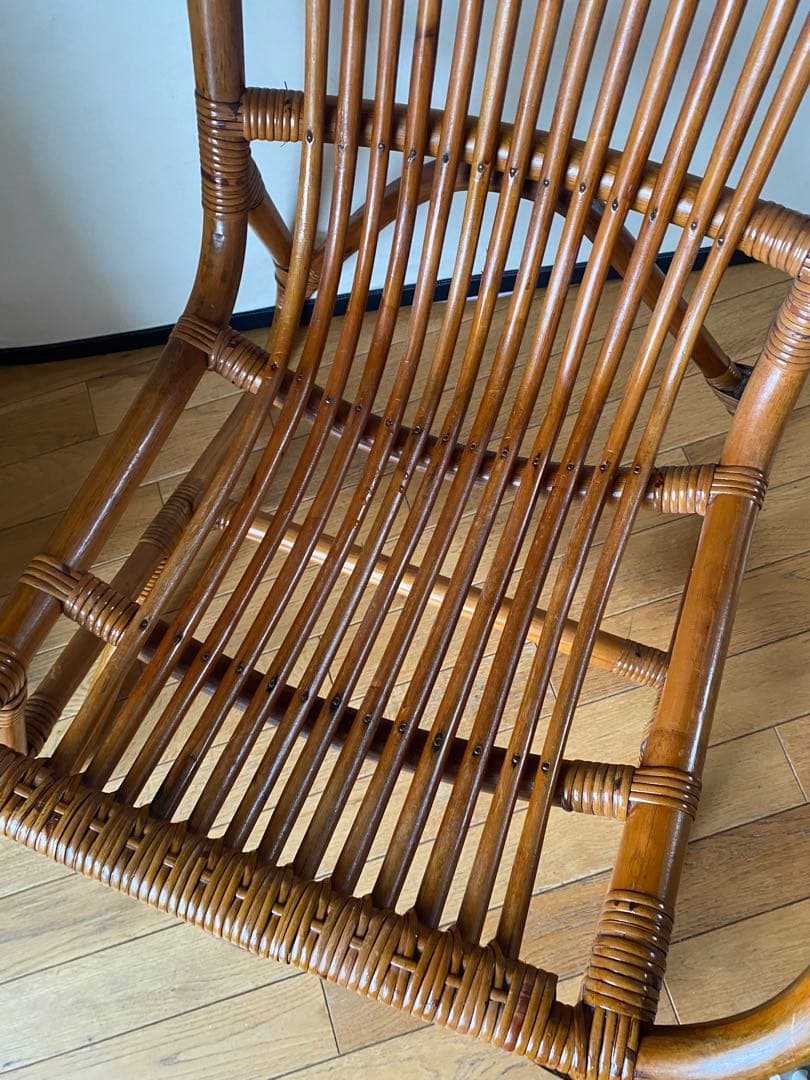 70s 80s ヴィンテージ ラタン チェア　希少　昭和 椅子 レトロ アジアン