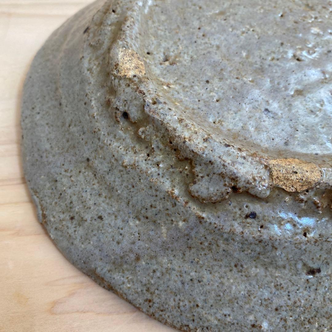 小野哲平　大皿(青)②欠け・修復跡有