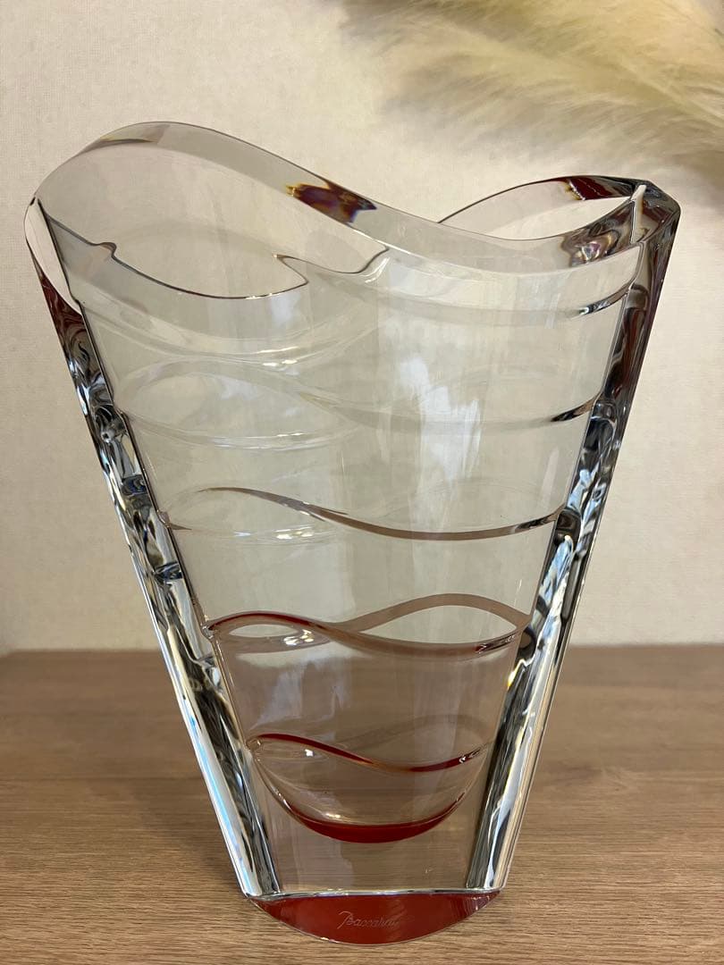 Baccarat バカラ　ウェーブ　フラワーベース　花瓶　箱付　廃盤品