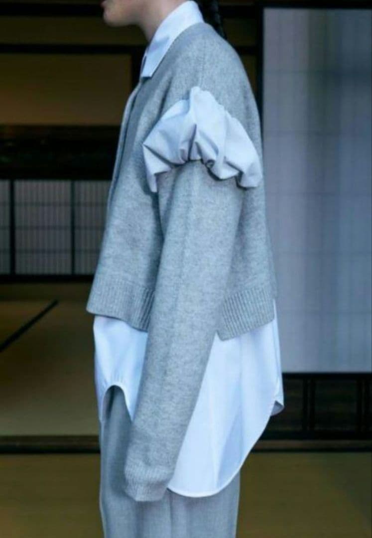 oOoOoO　アシンメトリーシャツ　変形　38 白　ナゴンスタンス