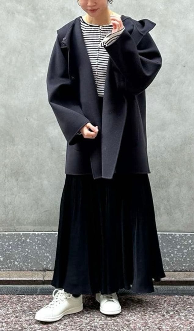 【未使用タグ付き】IENA SUPER120 ダブルフェイスフードコート 36