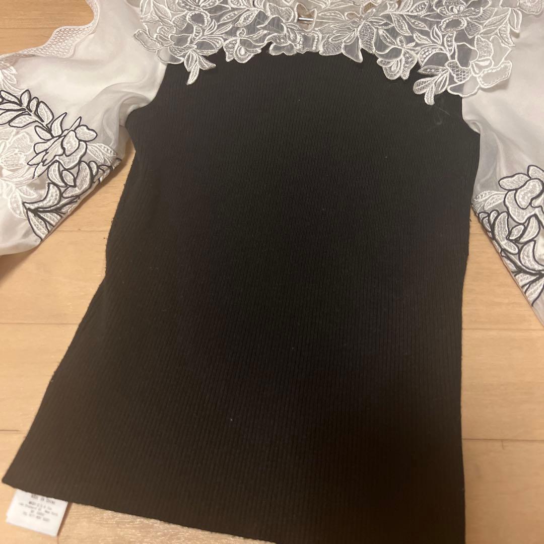 snidel スナイデル レースカラーニ ットプルオーバー