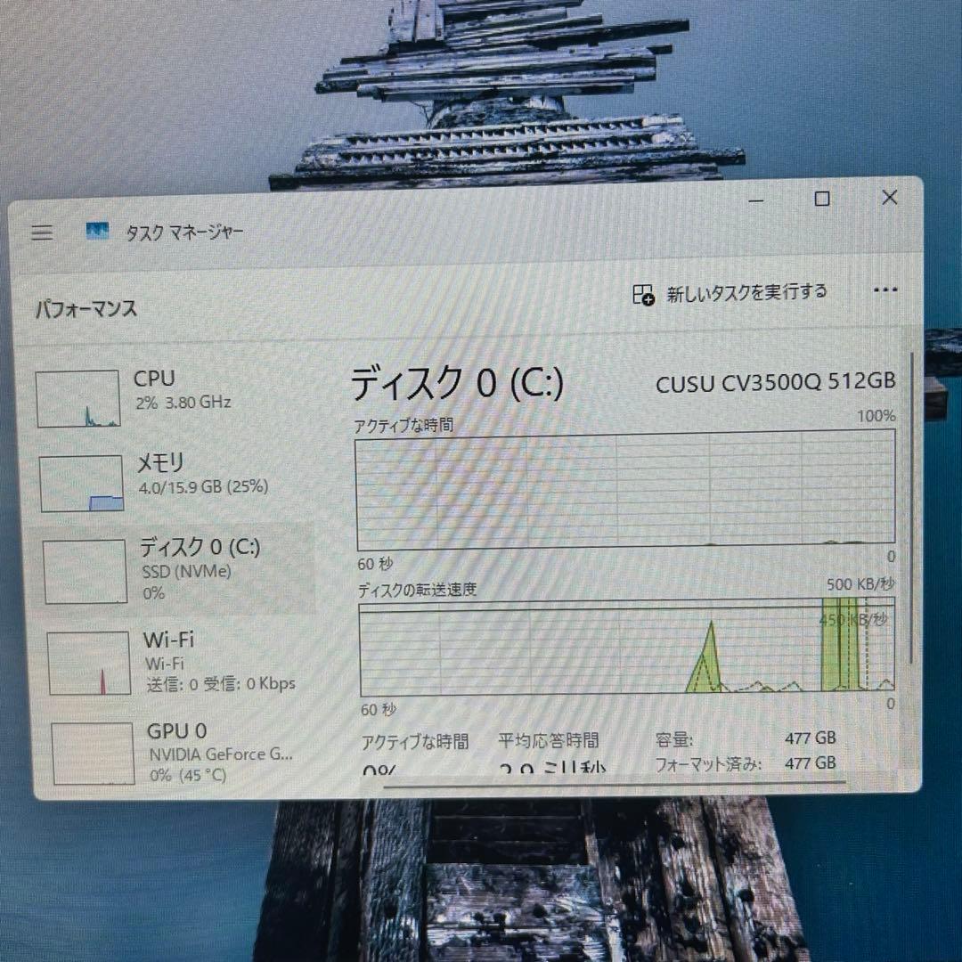 光る 自作ゲーミングPC FPSゲーム快適プレイ Windows11 SSD搭載