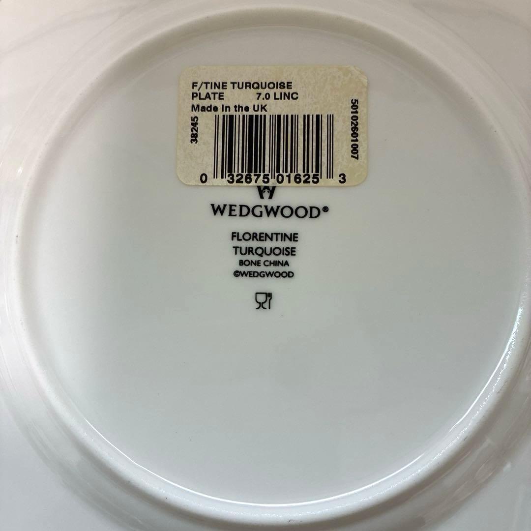 【箱付・未使用品】ウェッジウッド　フロレンティーンターコイズ　デザート７点セット