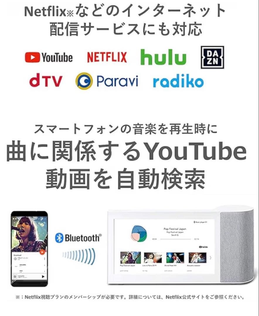 【新品】パナソニック SC-VA1-W モニター付きワイヤレススピーカー