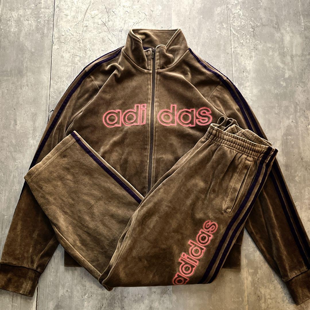 トップス Y2K old adidas velor track jacket set up
