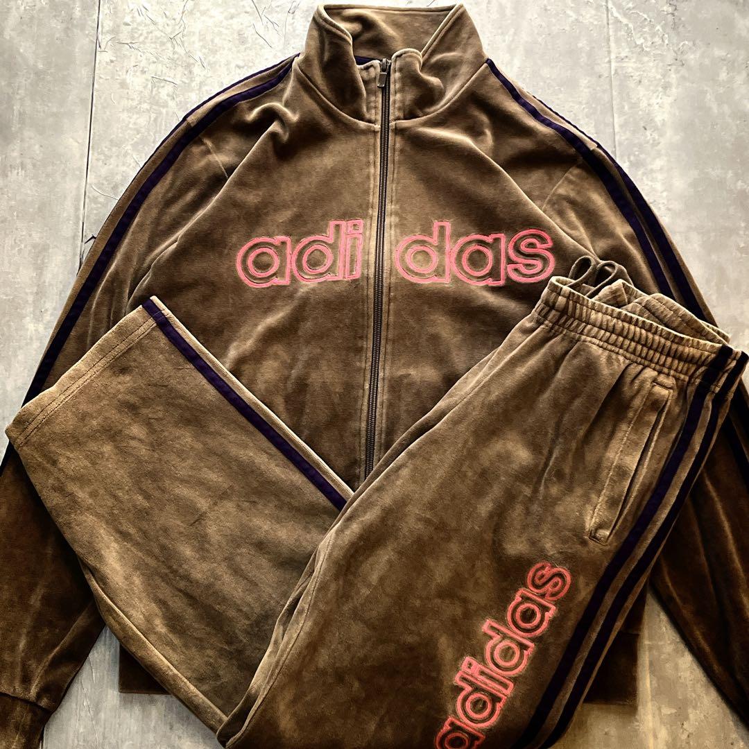 トップス Y2K old adidas velor track jacket set up