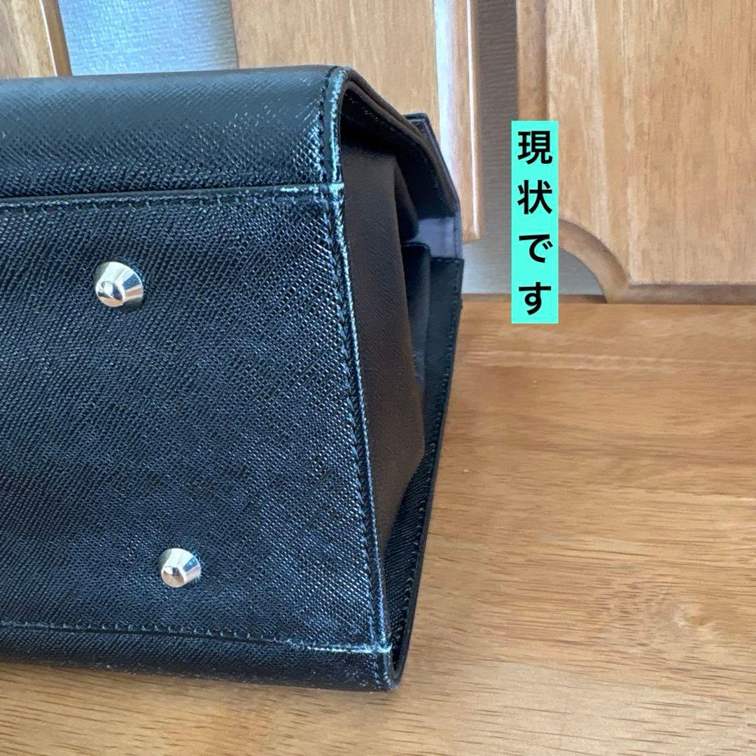 Burberry バーバリー レザーハンドバッグ ノバチェック 黒 ブラック