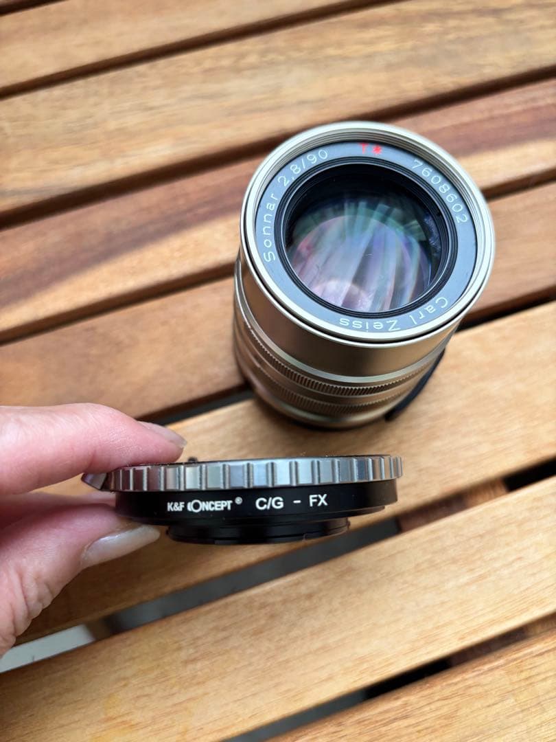 お値引OK ★アダプター付Carl Zeiss Sonnar 90/2.8作例有