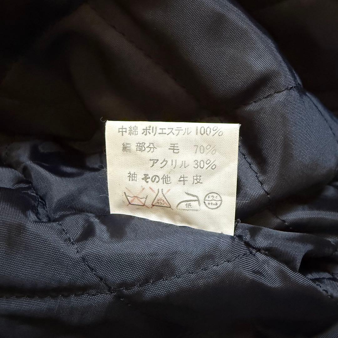 VAN スタジャン レザースリーブ ビックワッペン ビンテージ L