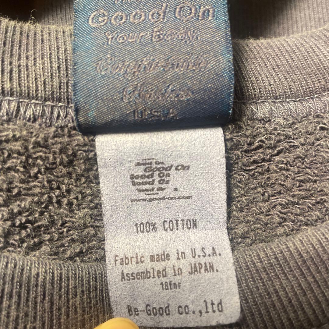 新品タグ　グッドオン　Good On ラグランクルースウェット Pネイビー　L