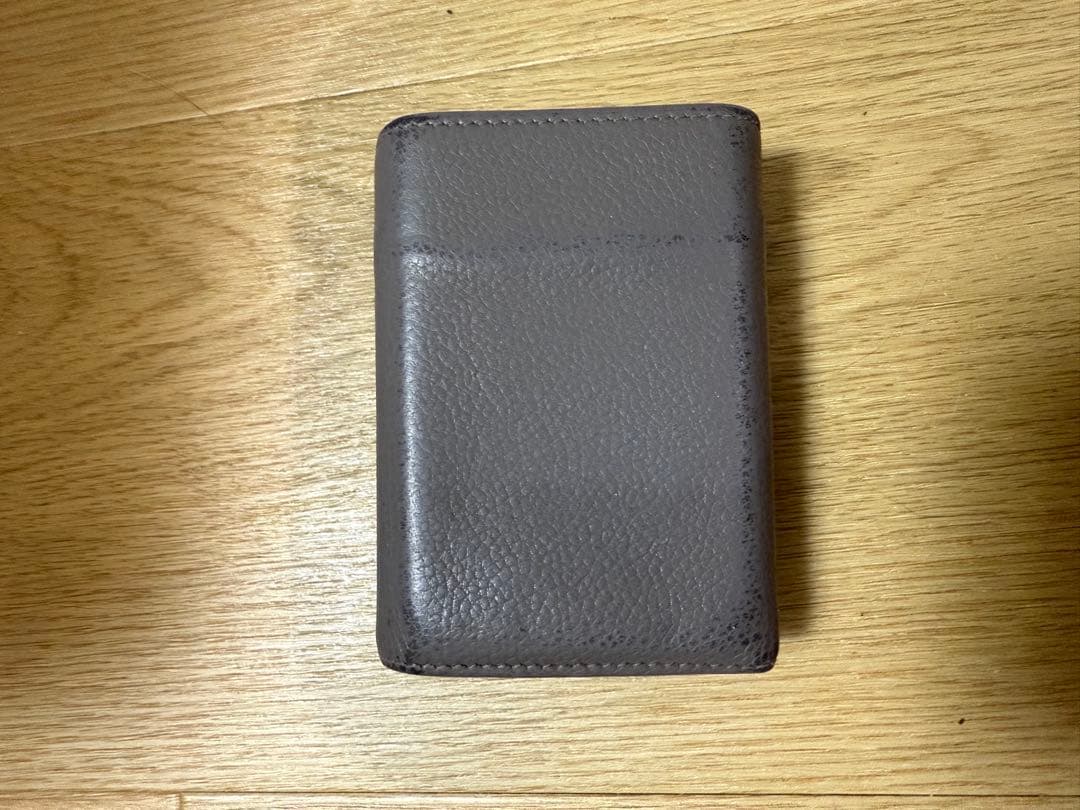 YSL グレー レザー 財布 三つ折財布