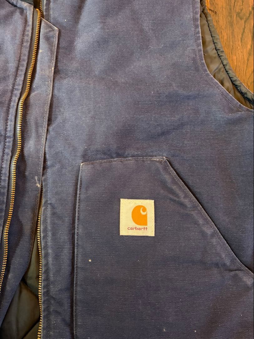 た*や様 カーハート Carhartt ネイビーブルーベスト 腰ゴム