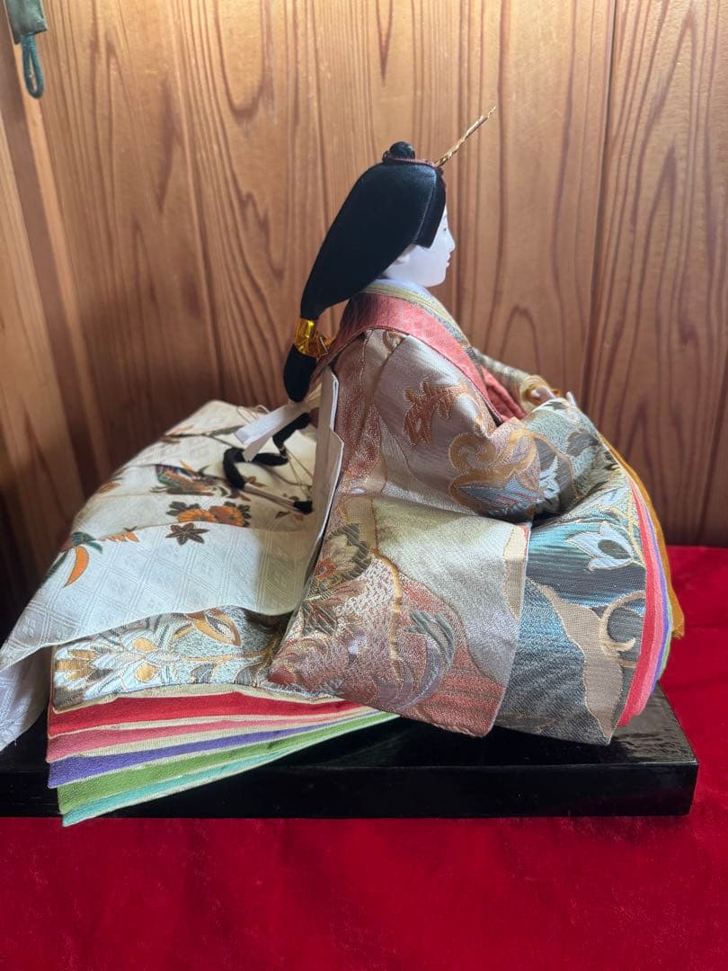 雛人形 男雛 女雛 セット黒い台座　※赤い布はつきません