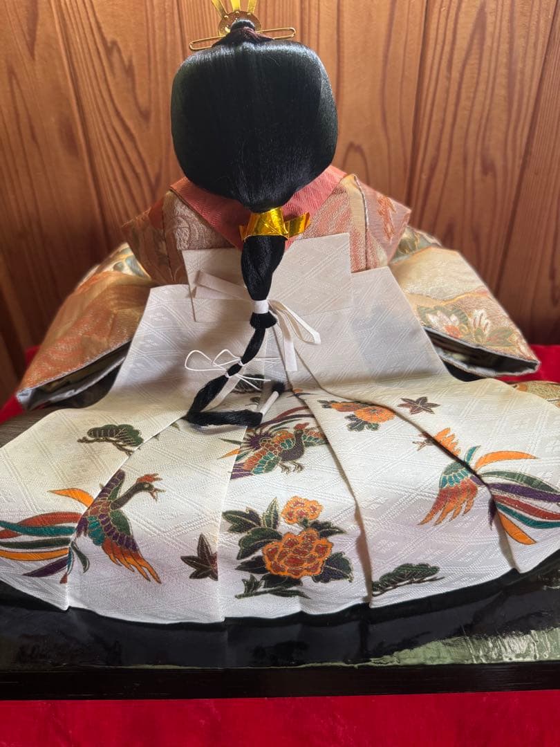 雛人形 男雛 女雛 セット黒い台座　※赤い布はつきません