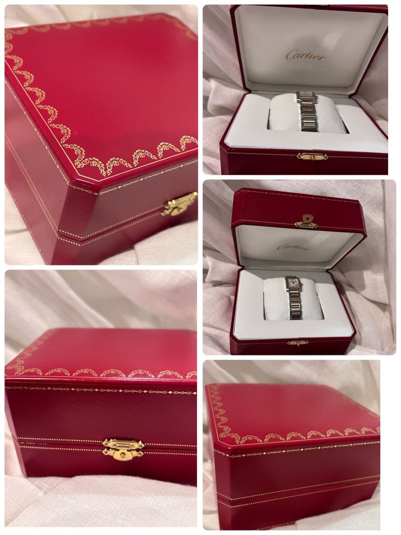 カルティエ 腕時計 タンクフランセーズシルバー 金K18PG コンビ11Pダイヤ