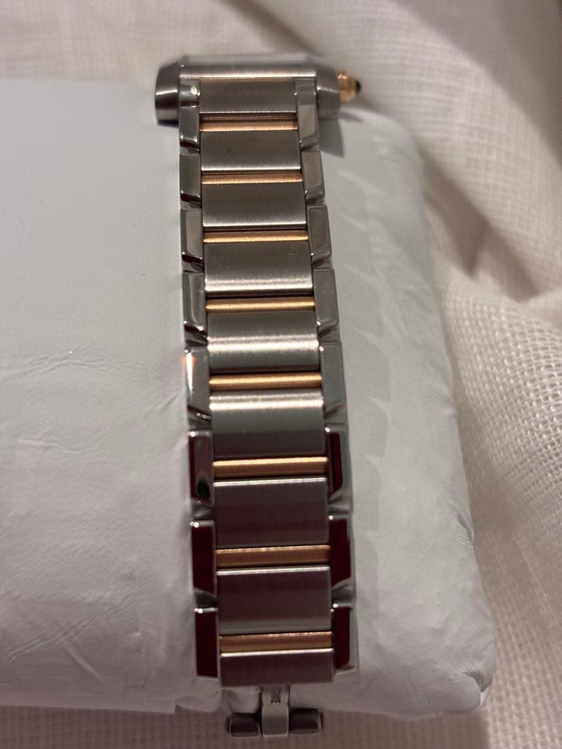 カルティエ 腕時計 タンクフランセーズシルバー 金K18PG コンビ11Pダイヤ