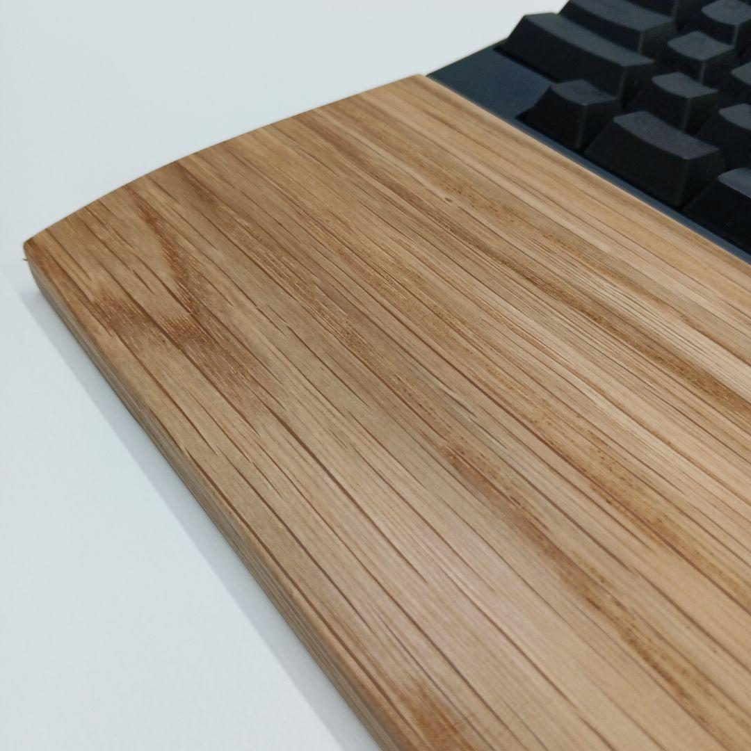 無垢材ホワイトオークHHKB用 手作りパームレスト兼キーボードルーフ オスモ