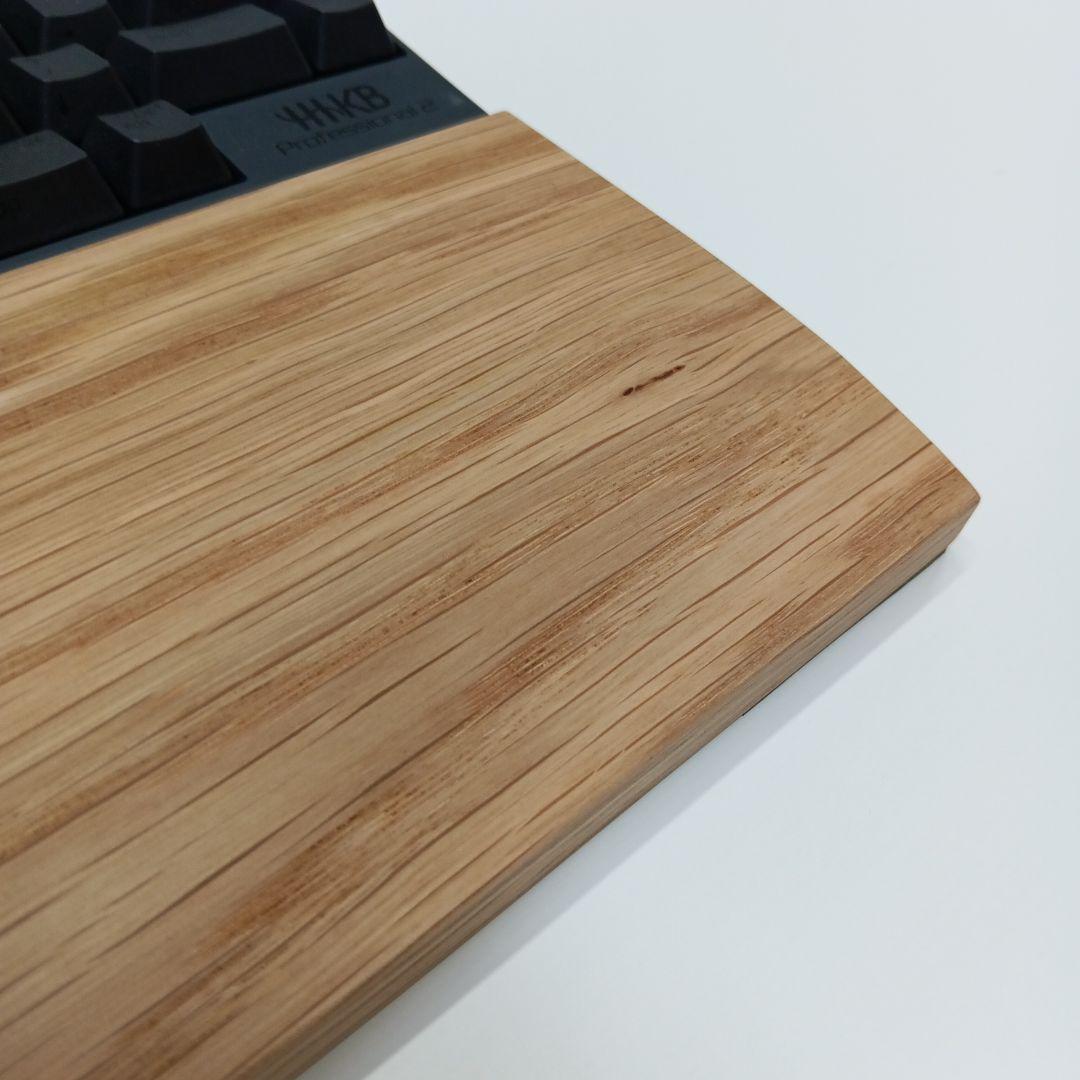 無垢材ホワイトオークHHKB用 手作りパームレスト兼キーボードルーフ オスモ