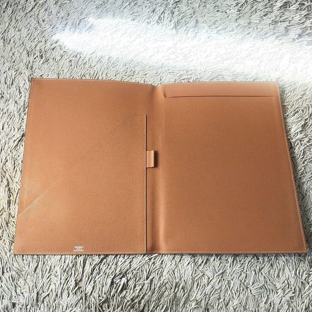 【A4サイズ】HERMES　エルメス　ノートカバー　メモパッド　ブルー