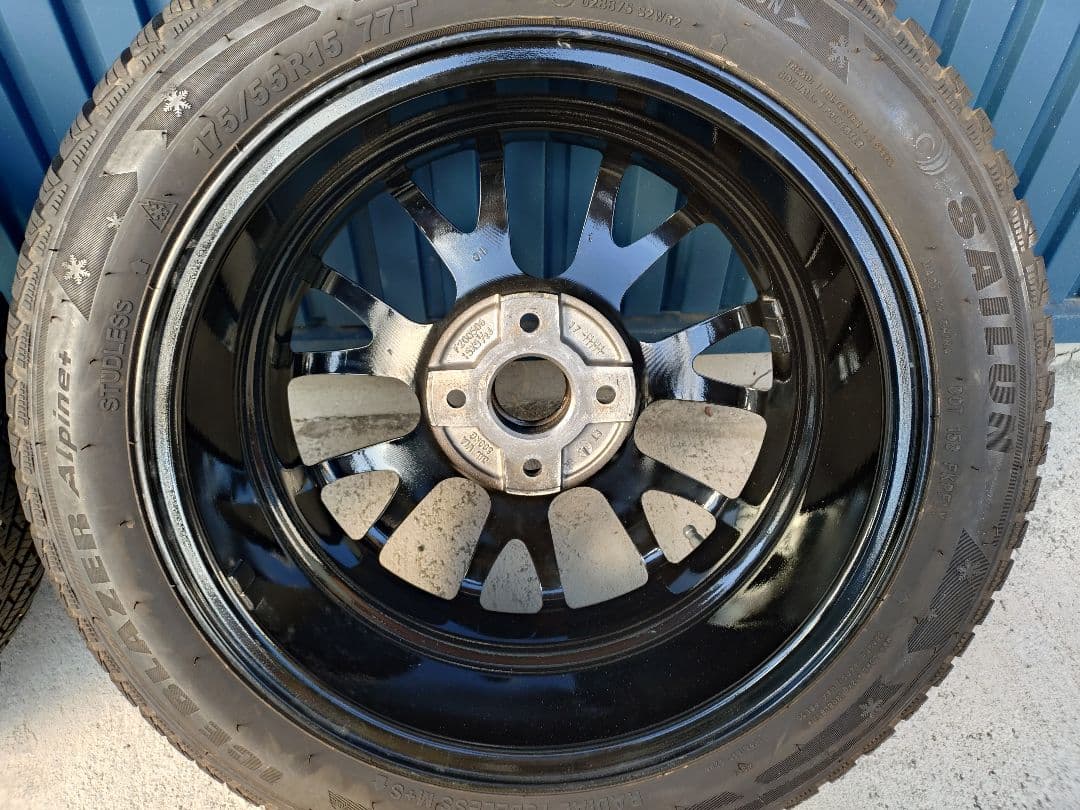 美品ホイール バリ山 スタッドレス 175/55R15 2022年製 2本分①