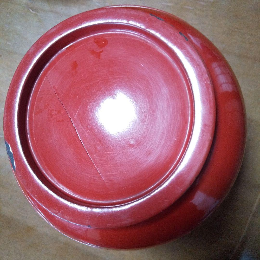 木製、朱色 丸型 汁椀 20個セット