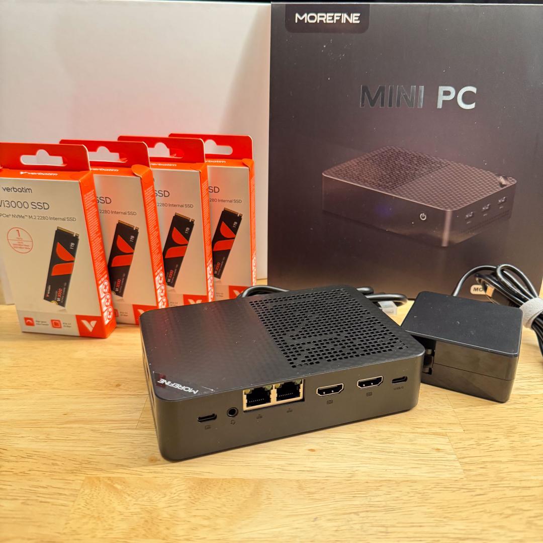 ミニPC MOREFINE M10S MINI NAS N150 - 4TB NVME