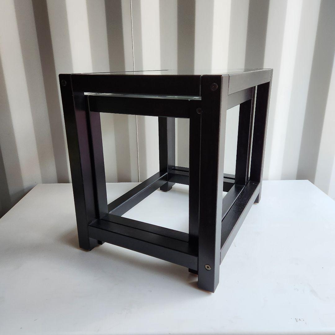 90's vintage IKEA ガラス ネストテーブル サイドテーブル　木製