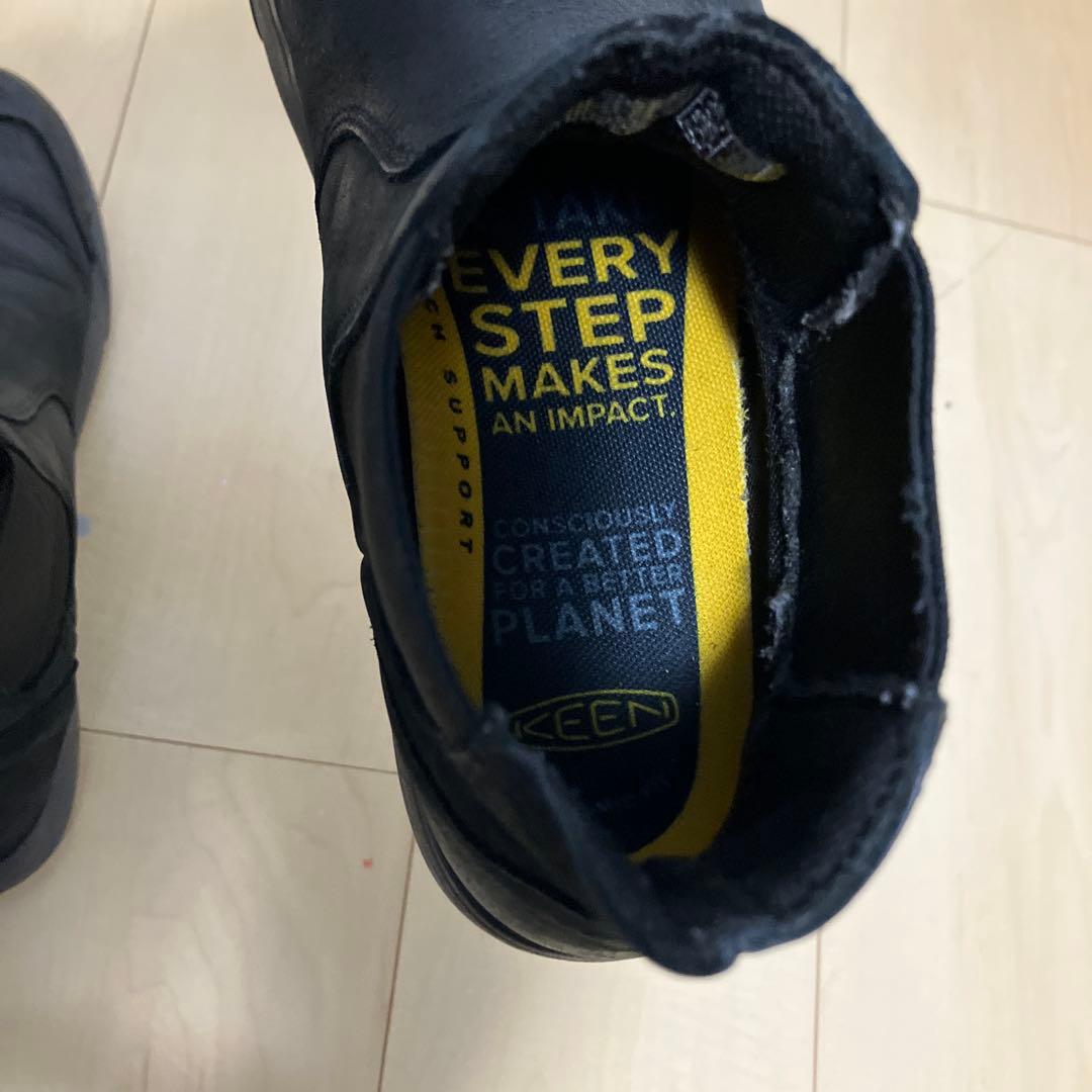 KEEN エレナチェルシー 25cm ブラック レディースサイドゴアブーツ