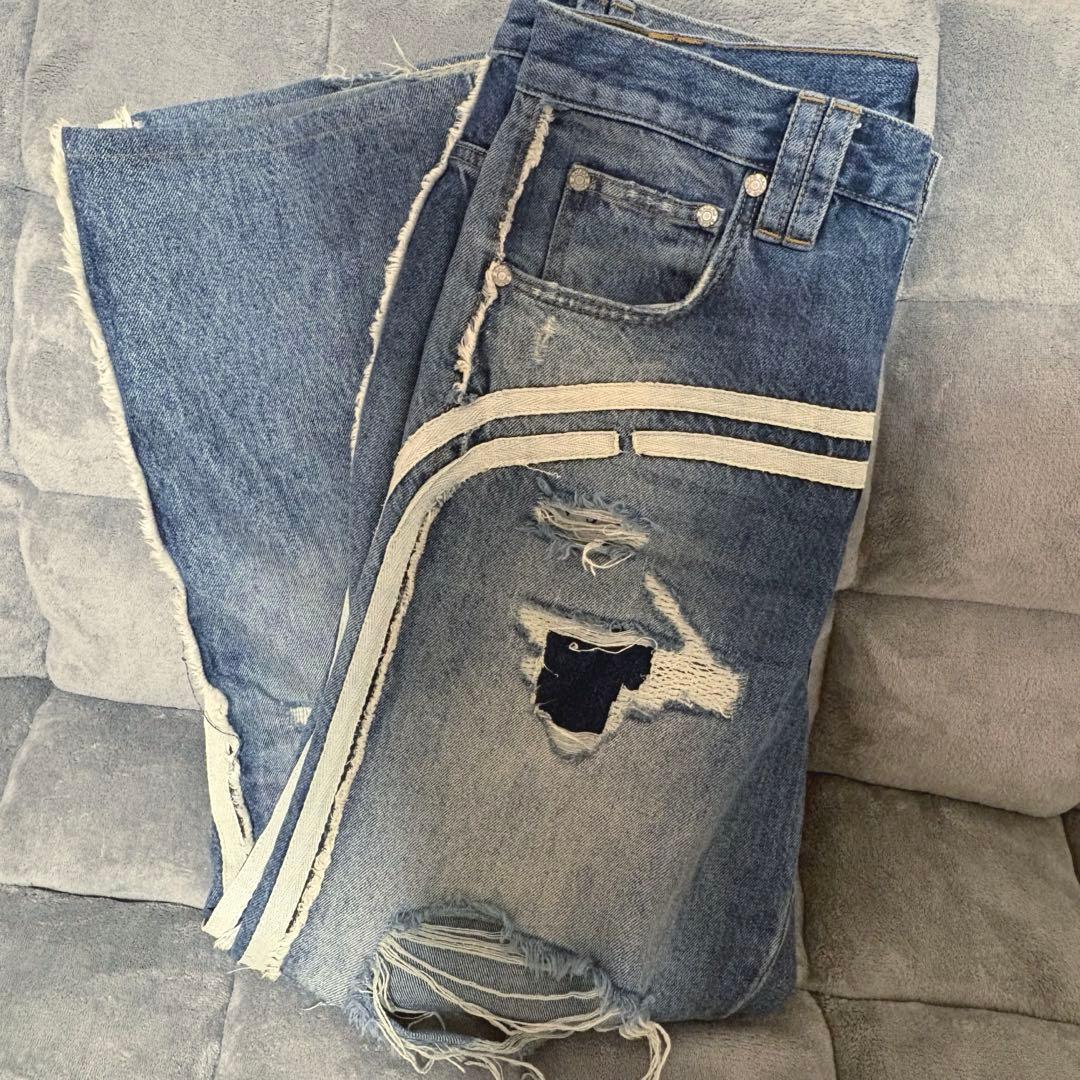 Racer Worldwideダメージ加工 トラック ジーンズ