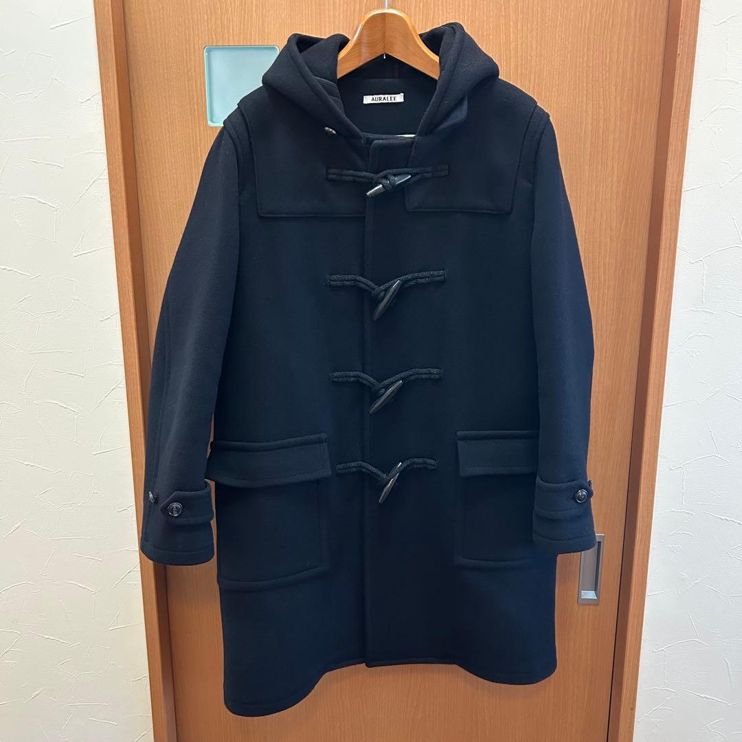 AURALEE HEAVY MELTON DUFFLE COAT 4 ブラック