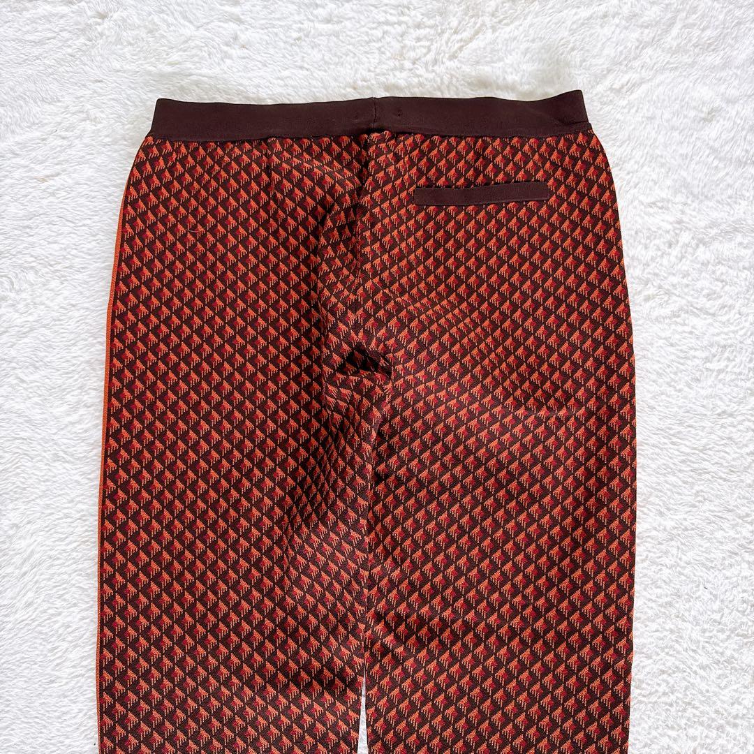 【ZARA】ジャージ風セットアップ ジャガード ブラウンオレンジ系 XLサイズ