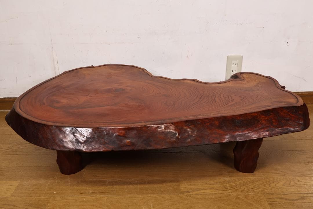 lemac　欅製　ちゃぶ台　テーブル　飾台　天板厚5.5㎝ BJ231