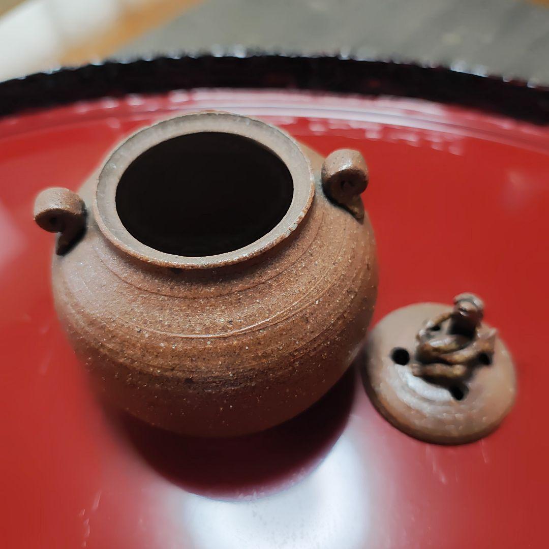 常滑焼　銘品　庄山作　三足香炉