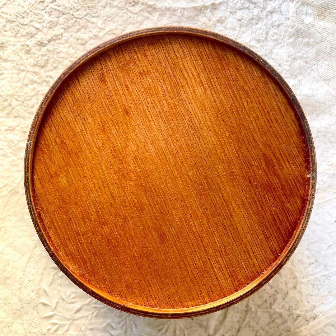 木製蓋付きビスケットジャー　キャニスター入れ持ち手ハンドルヨーロッパヴィンテージ