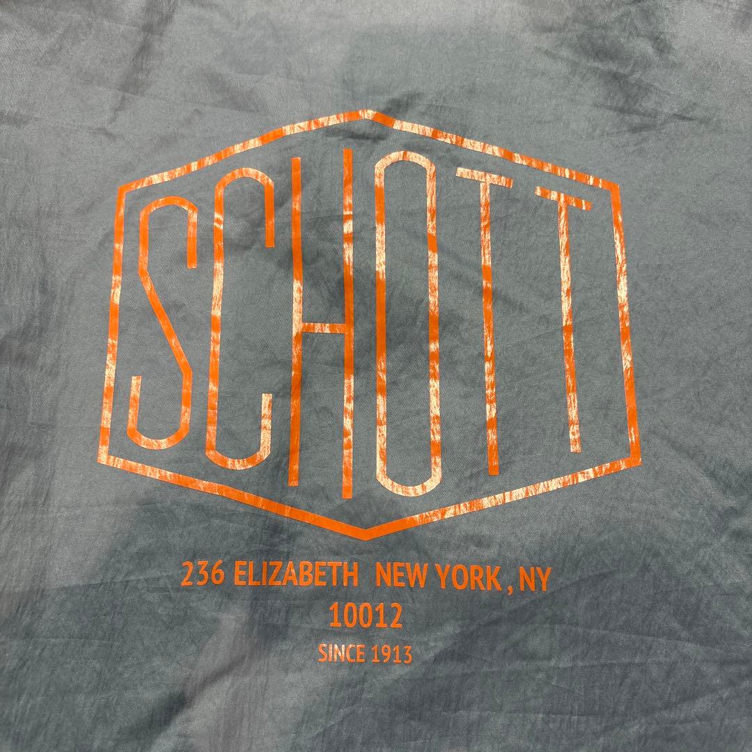 SCHOTT ショット 美品 コーチジャケット XL ブルー オレンジ nyc