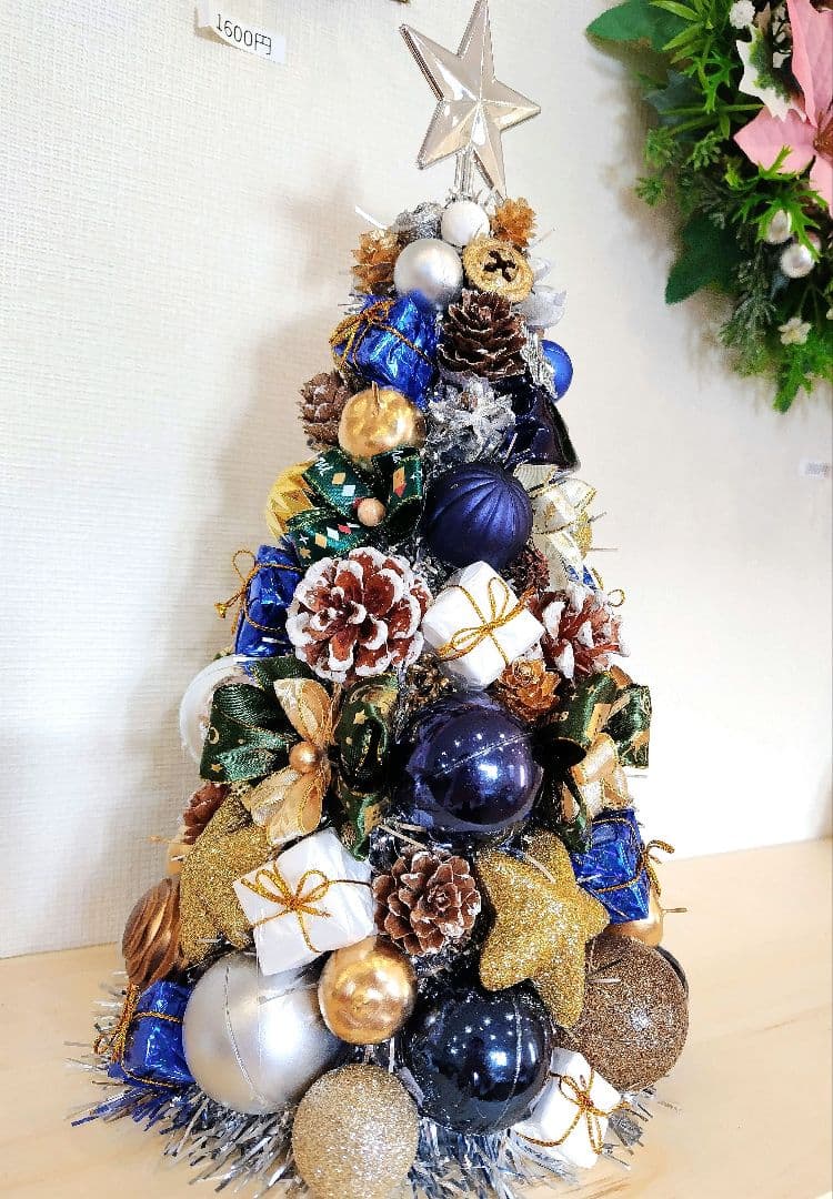 クリスマスツリー卓上　フラワーリース　クリスマスツリー