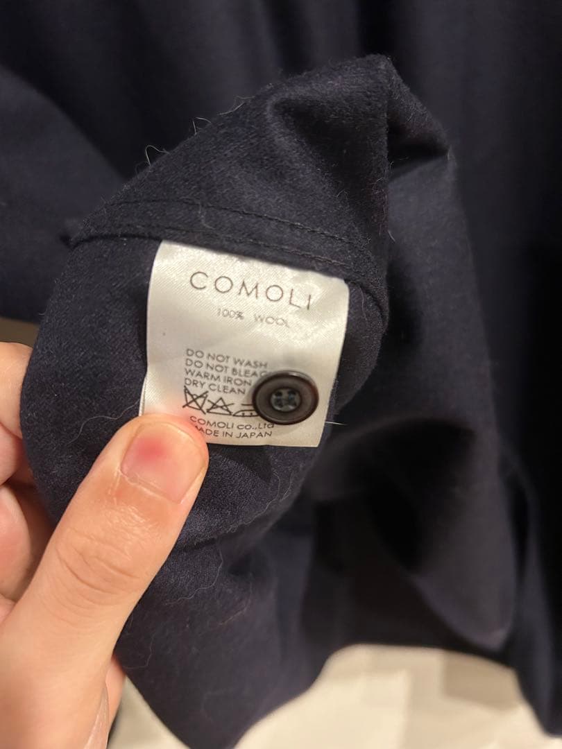 コモリ　フラノZIPシャツ