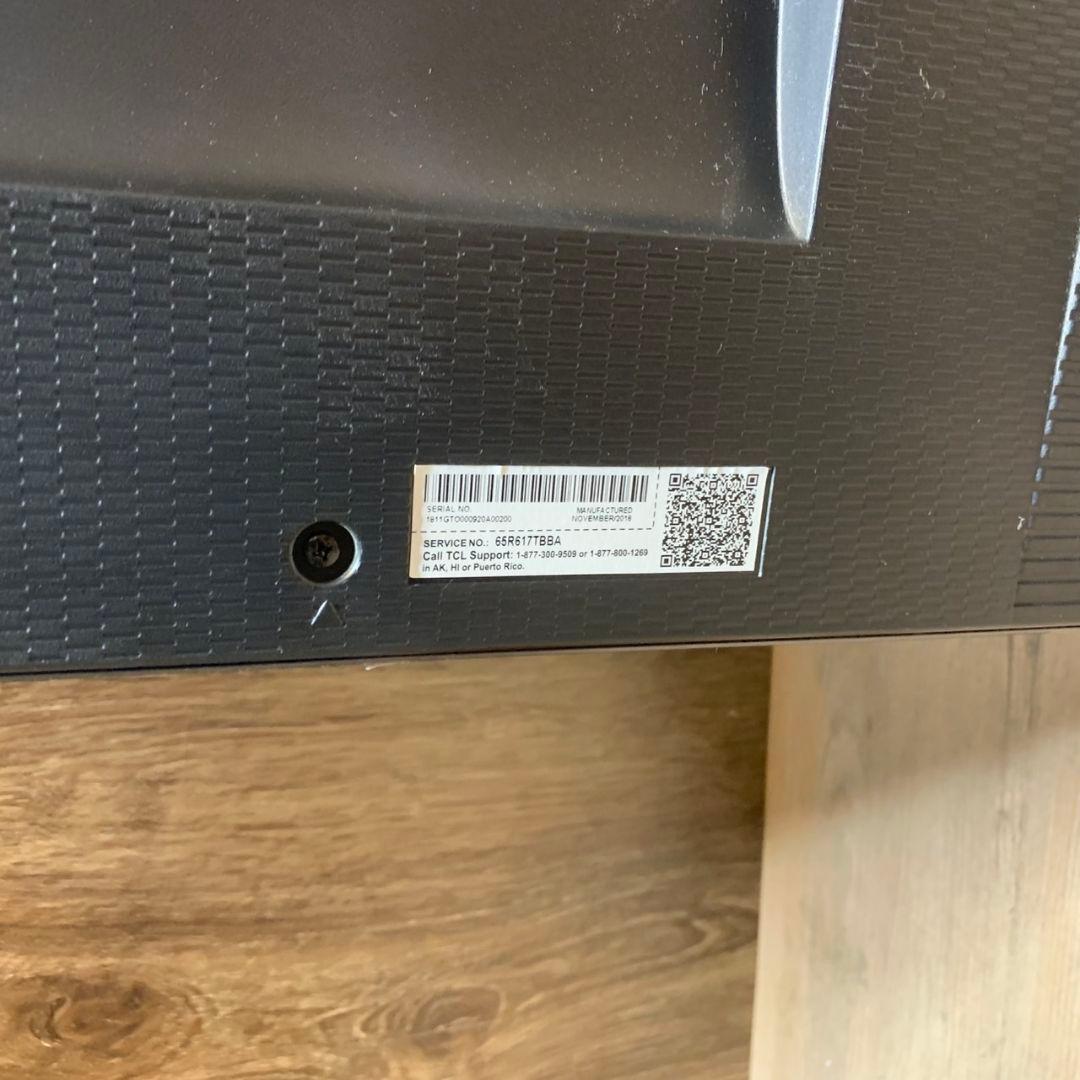 I415\" 海外モデル TCL 65インチ 液晶テレビ 65R617