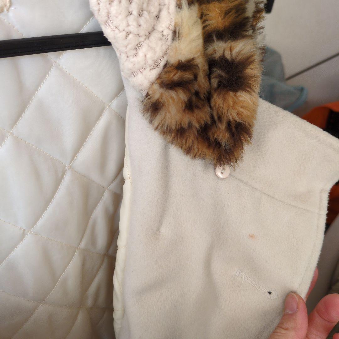 元祖【d.i.a.】 ホワイト レオパード柄ファー　ジャケット