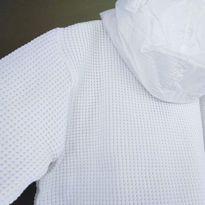 LUXE/R GOLF ダウンフェザーワッフル切替えパーカー45763WHXL②