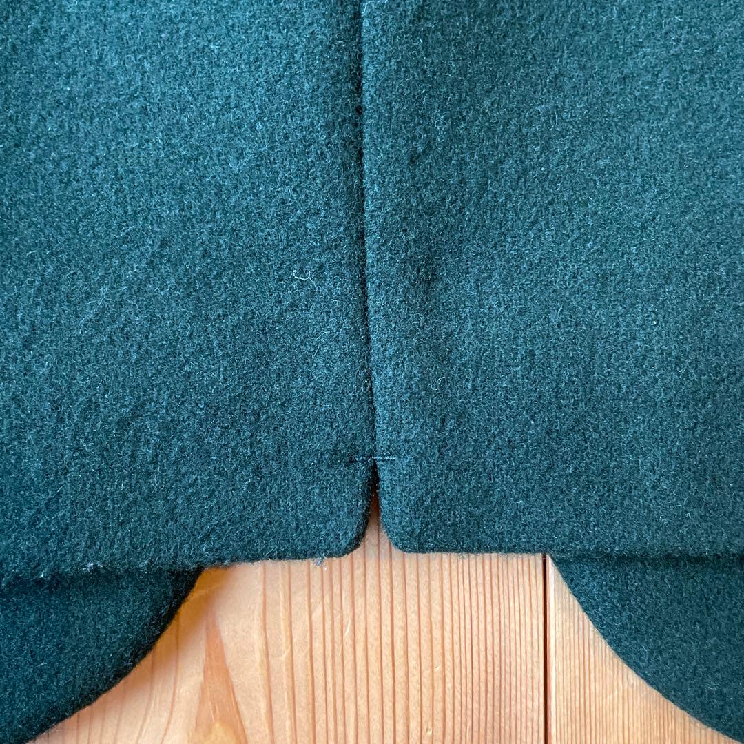 【パラスパレス】ノーカラーコート　ダークグリーン