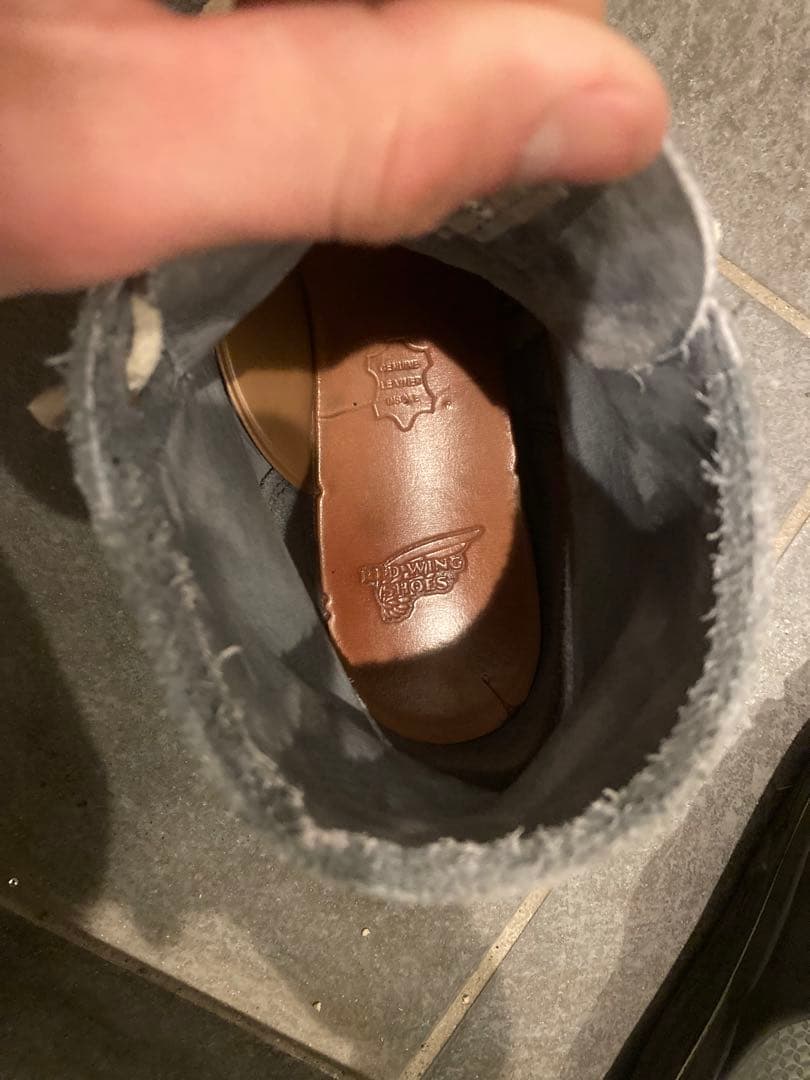 レッドウィング　8144 グレー スエード ワークブーツ　27cm