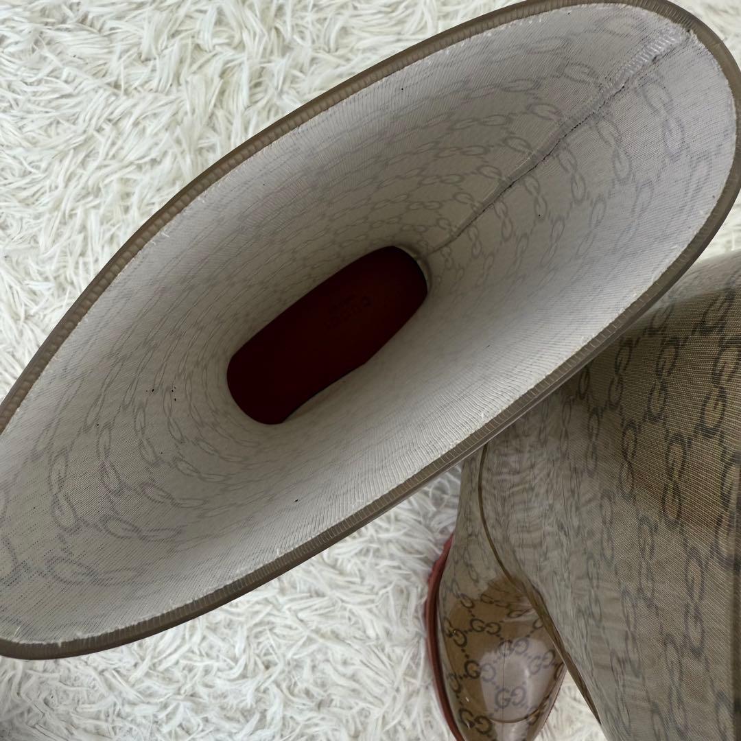 専用 セール対象外品 美品 GG GUCCI グッチ レインブーツ 長靴 23㎝