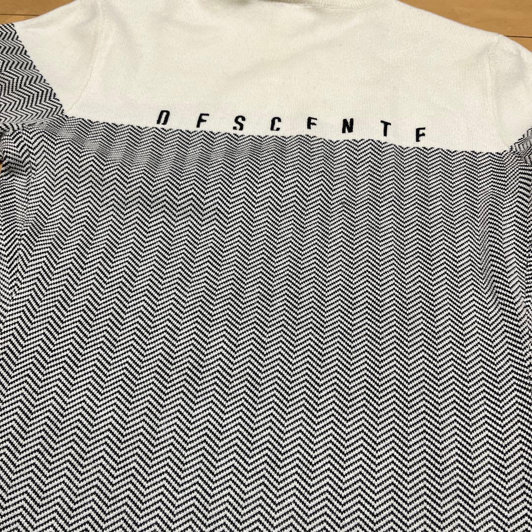 デサントゴルフ タートルネック ニットセーター ヘリンボーン柄 レディース