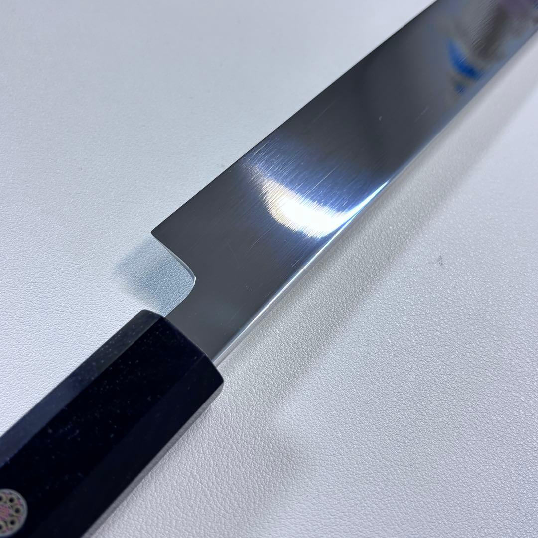270mm 柳刃包丁 鏡面　黒檀八角柄 刺身包丁 「全鋼」•